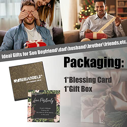 Nymerianoble Layered Initial Necklaces For Men Letter D Pendant Cuban Chian Necklace For Men Cool Gifts For Dad Son Friends Layered Mens Letter Necklace #TOP6