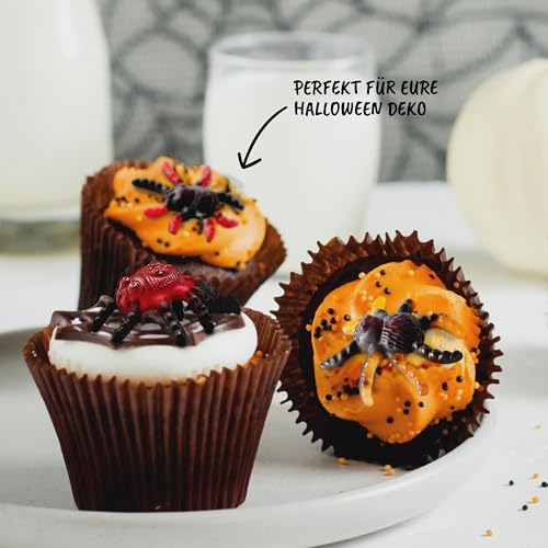 Trolli Tarantula 2x 150g Gummi-Spinnen inkl. Geistersticker, Laktose- und glutenfrei,Tarantula Fruchtgummi in verschiedenen Geschmacksrichtungen, passend für Kindergeburtstage & Goodie Bags