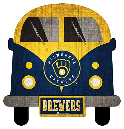 Fan Creations MLB Milwaukee Brewers Unisex Milwaukee Brewers Team Bus Sign, Team Color, 12 inch