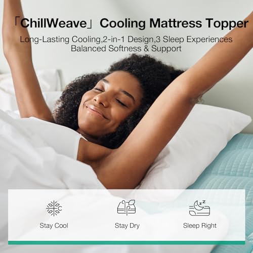 Image of Novilla Full Memory Foam Mattress Topper with Detachable Cool Cover, 2-in-1 Breathable Mattress Protector for 8-21 inch, Washable All-Season Support & Comfort Pad for Dorm, Guest Room, RV, Travel