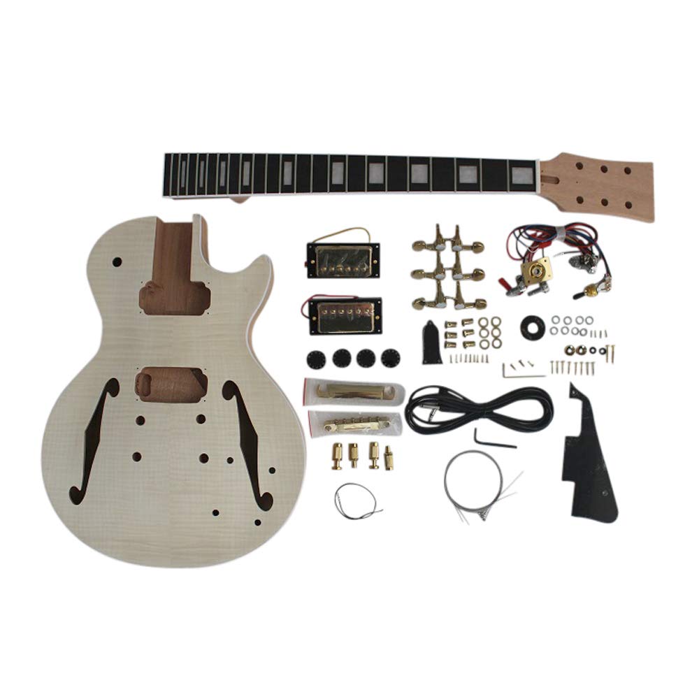 Buy Semi Hollow DIY Guitar Kit LPSH Mahogany Semi hollow Body with