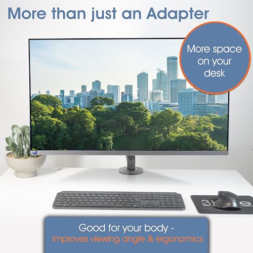 Image of 3IDEE VESA adapter compatible with HP monitor (22f, 22es, 22ea, 24f, 24fh, 24fw, 24es, 24er, 24ea, 27f, 27fh, 27fw, 27es, 27er, 27ea) - including screw set - 75x75 mm (Black) - 1-Pack