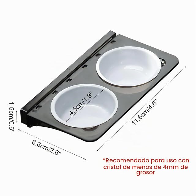 Foto 4 de 7 de DONGKER Cuenco de agua para reptiles, comedero magnético para reptiles, para lagarto, tortuga, dragón barbudo