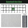 Baseball Softball Backstop Nets,Sports Net with 33ft Rope or Steel Hanging Kit, Nylon Nets Also for Basketball Soccer Lacrosse Hockey.
