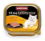 Animonda vom feinsten Nassfutter Katze Adult - mit Geflügel + Nudeln 32 x 100g - hochwertiges premiere Katzenfutter Nass getreidefrei - Katze Katzen Nassfutter für Katzen Katzennassfutter