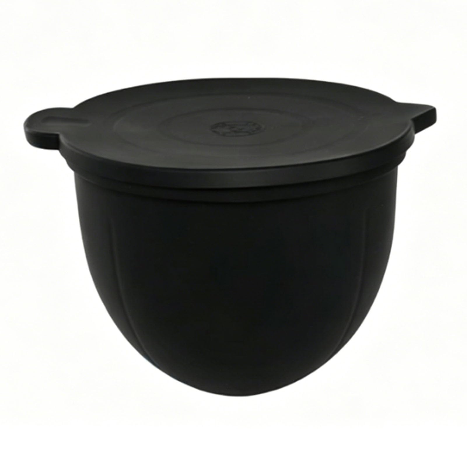 Revestimientos de silicona reutilizables para cuencos de cocina con tapas negras y rojas