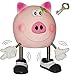 Produktbild 3-D Effekt _ WACKEL - Spardose - lustiges Glücks - Schwein / Glücksbringer - mit Schlüssel und Schloss - stabile Sparbüchse aus Porzellan / Keramik - Wack..