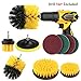 Produktbild FHzytg 10 Stück Bürstenaufsatz Akkuschrauber, Bohrer Bürstenaufsatz, Akkuschrauber-Set, Buerste Bohrmaschine, Bürste Bohrer, Bohrmaschine Bürste, Buerste Akkuschrauber für Aufsatz Scrubber Set Gelb