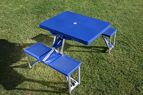 Image of Picnic TIME NFL Football Field Folding Picnic Table, Camping Table, Outdoor Table with Umbrella Hole