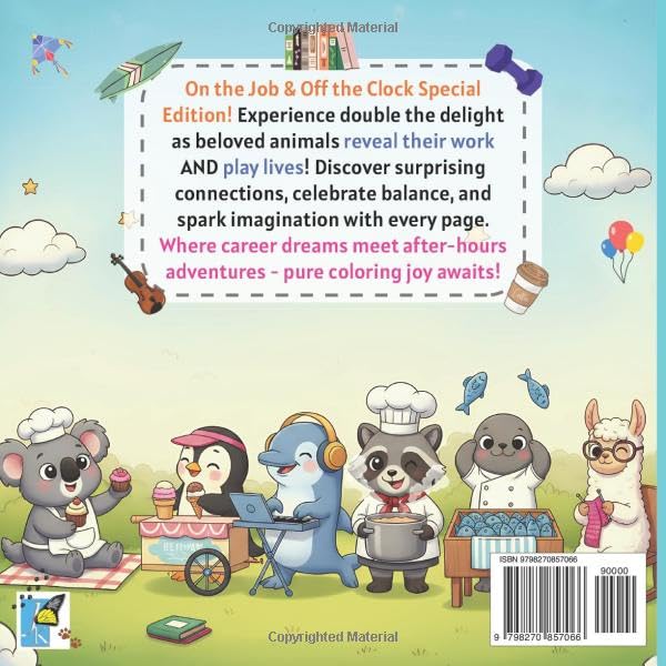 Zoom & Groom: Adventures in Awesome Jobs!: Animal Career Coloring Book for Kids, Book 6 (On the Job & Off the Clock Special Edition)