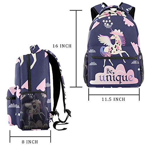 Sac d'école bleu aquarelle à motif marguerite pour étudiants - 2