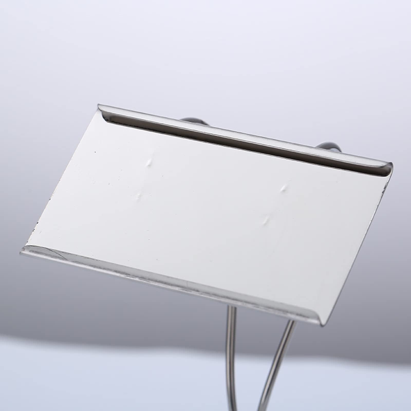 Elegante soporte para tarjetas de visita de acero inoxidable, elegante estante de mesa y soporte para menú, organizador de escritorio profesional para uso doméstico y de oficina, diseño duradero y