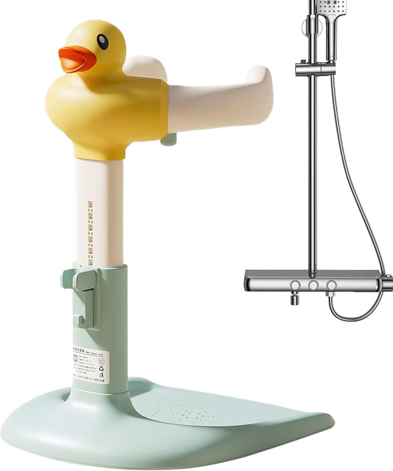 Kids Shower Stand - Standing Support Shower, Anti-Slip Adjustable Height Bath Stands with Safe Design, 6–24 Months Home Bathroom, Infant Bathing Aid for Comfort & Security