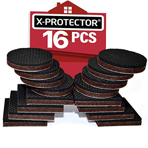 Furniture Grippers X-PROTECTOR Non Slip Furniture Pads 16 Pack 2” – Best Rubber