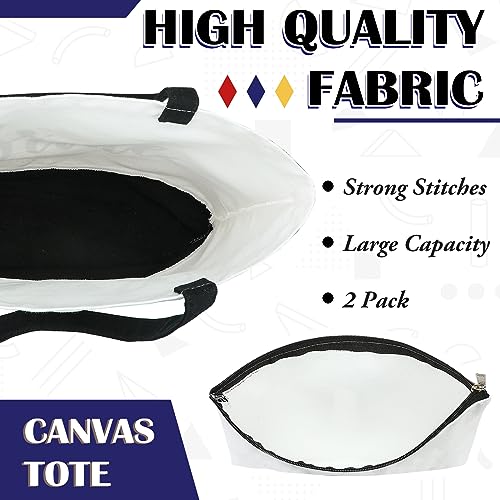 Cunno 2 Pcs Canvas Reusable Grocery Bags - Friends TV Show Gifts & Merch3