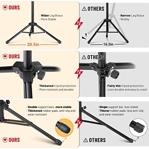 Image of CAHAYA Folding Sheet Music Stand & Desktop Book Stand Higher Version Lightweight Portable Adjustable with Carrying Bag, Metal Music Stand with Music Sheet Clip Holder CY0305