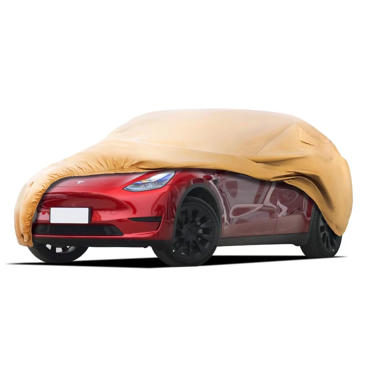 JURMON Heavy Duty Outdoor Car Cover Custom Fit for Tesla Model Y,Windproof All Weather Waterproof Sun Rain UV Dust Snow