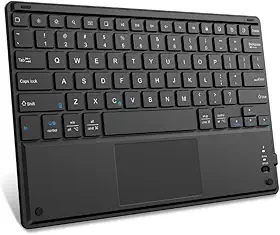 Teclado Bluetooth com Touchpad Compatível IOS/Android Windows Ultrafino para iPhone/IPad Pro/Mac, tablets em geral e laptop