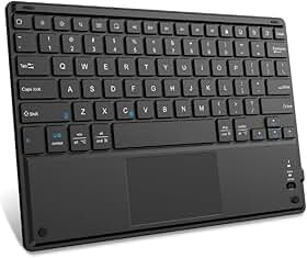 Teclado Bluetooth com Touchpad Compatível IOS/Android Windows Ultrafino para iPhone/IPad Pro/Mac, tablets em geral e laptop