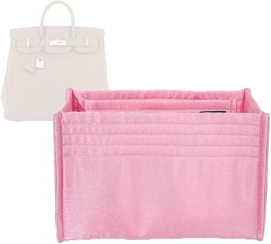 Zoomoni Silky Purse Organizer for Hermes HAC Birkin 40 Handmade/4 Color Options [Silky Satin, Silk Liner, Insert, Shaper]