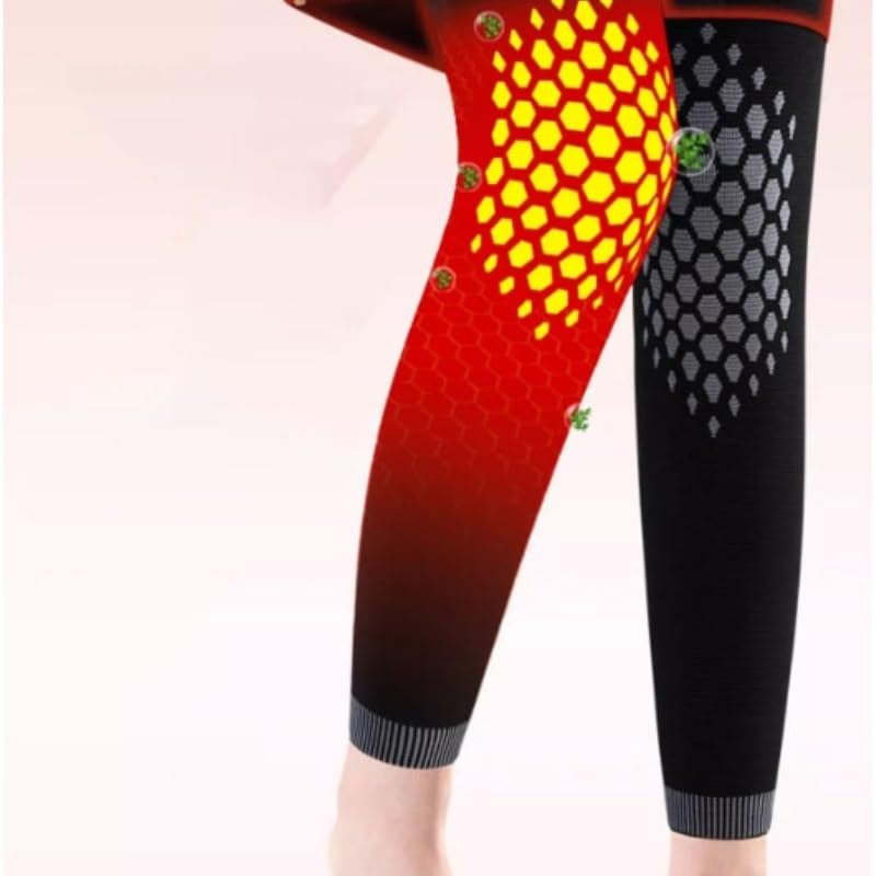 Exercise, protection Knee Pads Wormwood Heating Elderly Knee Leggings Graphene Straps Lengthened for Fitness, cycling, running, playing football