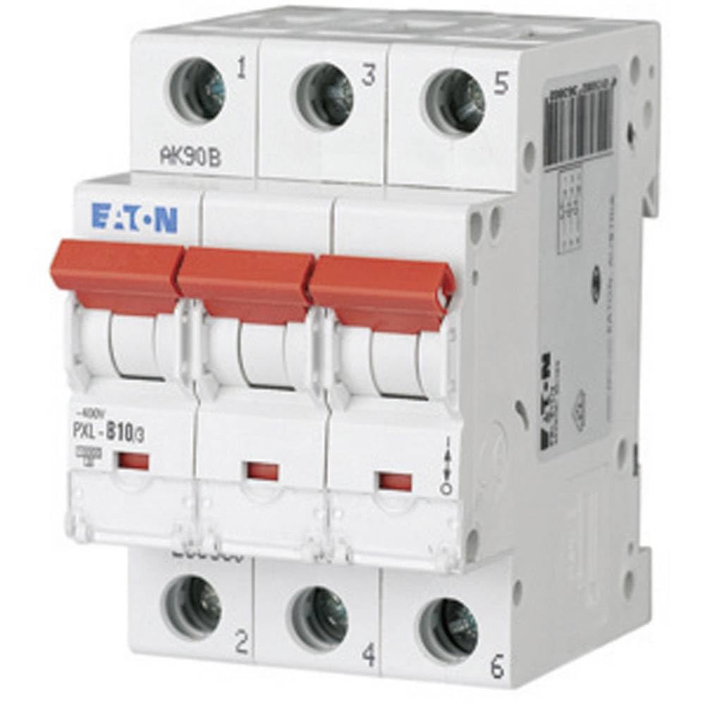 Eaton PXL, S200 MCB Leitungsschutzschalter Typ B, 3-polig 10A 400V, Abschaltvermögen 10 kA xPole DIN-Schienen-Montage
