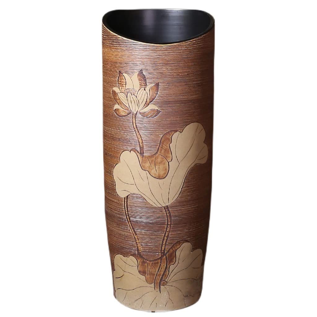 Rkvxcjhdr A Pedestal Sink Pedestal Sink One-Piece Pedestal Combo Sink Ceramic Freestanding Washbasin Bathroom Lotus Post Basin With Faucet Bathroom Sinks