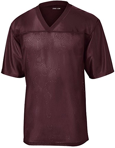 Joe's USA Mens Replica Athletic Football Jersey-Maroon-L