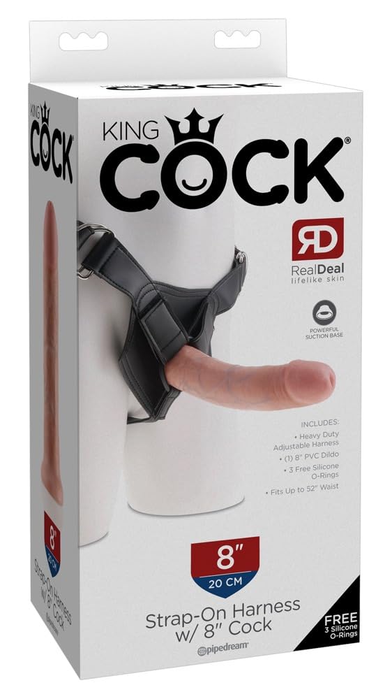 Pipedream King Cock Strap-On Harness with 8-Inch Cock, Flesh