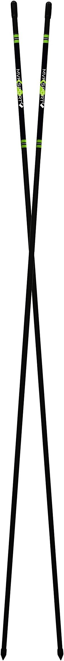 Golf Alignment Rods, Pack of 2 (Black)