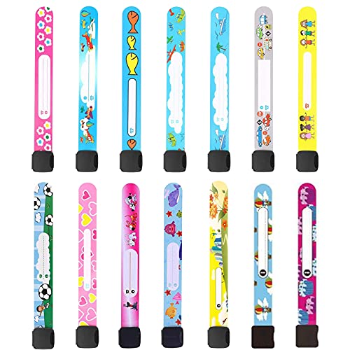 Children Safety Id Wristband Reusable Identification Waterproof Id Band Safety Wristband,Id Safety Wristbands Infobands Bracelets,Suitable For Boys And Girls(Set Of 14) #TOP6