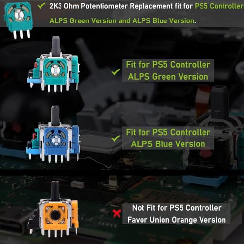 Image of 10pcs 2K3 Ohm Potentiometer Replacement for Dualsense PS5 Controller, Trim Pot Resistor Thumbstick Module Sensor for ALPS Analog Joystick