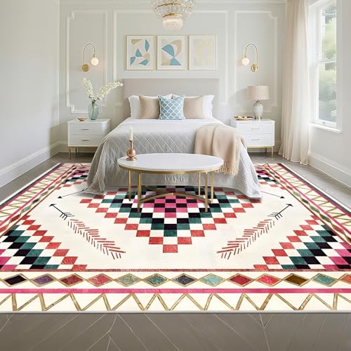 Tapis de chambre 180x250cm beige pour sécuriser et décorer le sol