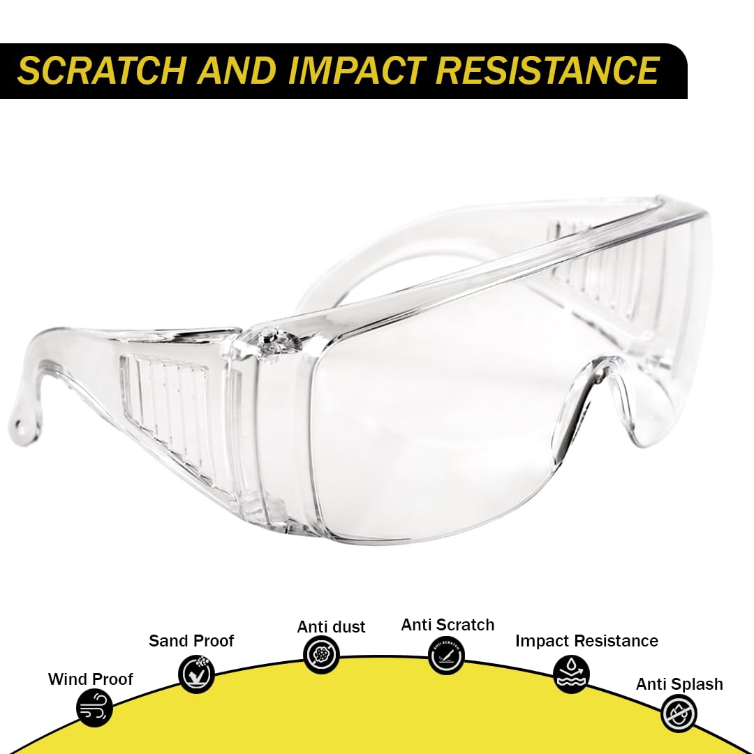 Paquetes a granel de gafas de seguridad sobre lentes, (certificado ANSI Z87.1)