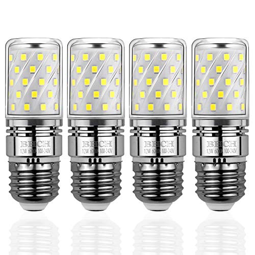 Review Product BHCH LED Corn Bulbs, E26 Edison Screw Bulbs, 12W, 100W Incandescent Bulbs Equivalent, Daylight White 6000K, Non-Dimmable, Pack of 4 Review Product BHCH LED Corn Bulbs, E26 Edison Screw Bulbs, 12W, 100W Incandescent Bulbs Equivalent, Daylight White 6000K, Non-Dimmable, Pack of 4