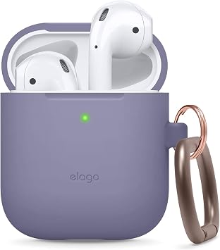 elago Silicone Case with Keychain for airpods 1 & 2