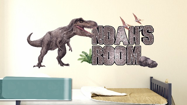 Vinilo Decorativo Dinosaurio Personalizable para Niños miniatura 7