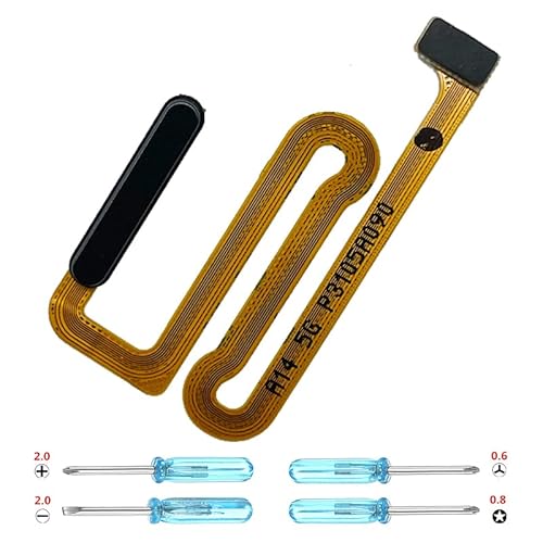 iYAiYO Fingerprint Sensor Flexible Kabel für Samsung A14 5G Fingerabdruckleser Flex Cable Fingerabdrucksensor Ersatz inkl. Schraubendreher-Schwarz
