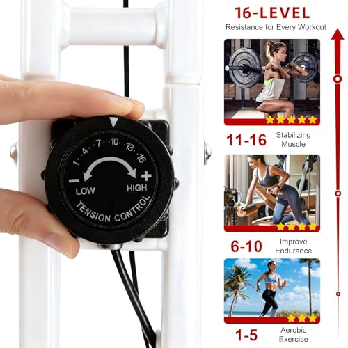 Image of BARWING Foldable Exercise Bike with Magnetic Resistance for Home | 3 IN 1 Stationary Bike with 16 Resistance Levels and 330 lb Capacity for Low-Impact Home Cardio Workouts