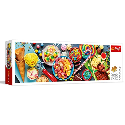 Trefl-1000, Panorama, Helados, Caramelos, Chocolate, Piruletas, para Adultos y niños a Partir de 12...