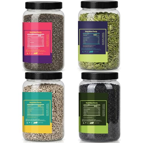 Image of LILA DRY FRUITS Seeds Combo Pack Pumpkin Sunflower Chia Basil Seed 100 g x 4 | Raw Mixed Super Seeds for Daily Nutrition, Smoothies, Salads & Healthy Snacking Perfect for Gifting