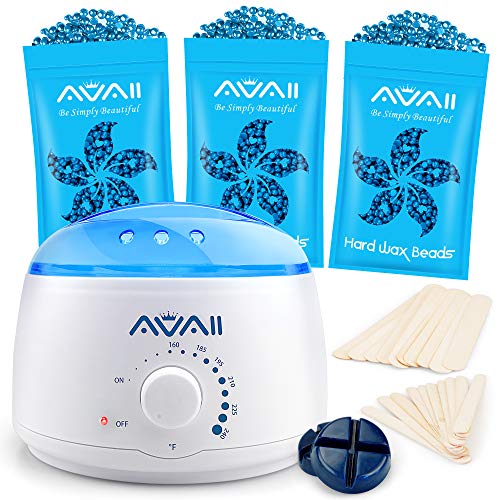 Home Waxing Warmer Kit, AVAII Hair Removal Brazilian Bikini Hard Wax Target for Eyebrows Lip