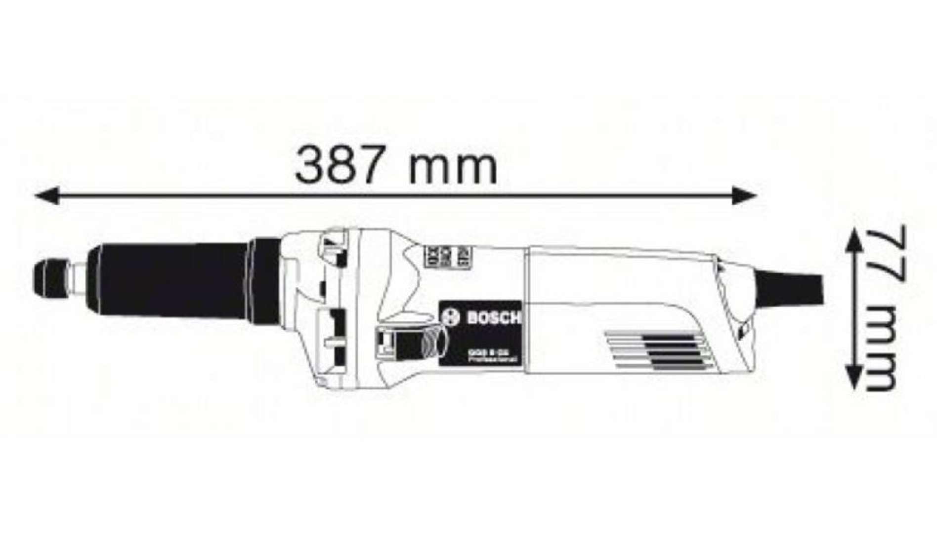 Bosch Professional GGS 8 CE - Amoladora recta (750 W, 2.500 – 8.000 rpm, pinza Ø maxi. 8 mm, regulación velocidad, en caja)