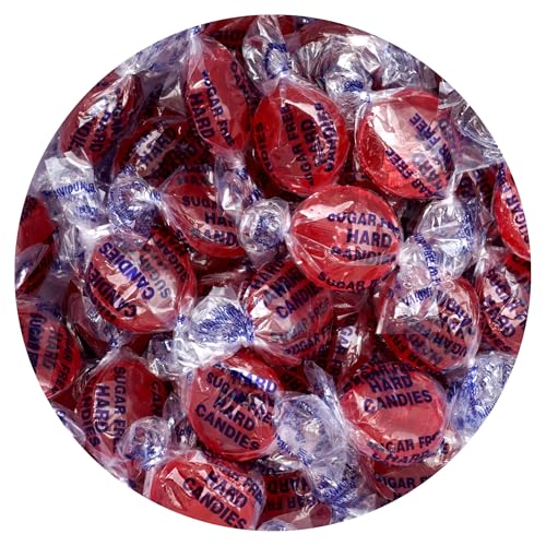 Sugar Free Cinnamon Discs, 2 Pound Bulk Bag (Approx. 140 Pieces), Individually Wrapped Hard Candy, The Hampton Popcorn & Candy Company