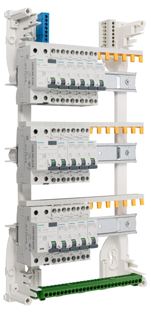 Siemens - Tableau 3 Rangées Pré-équipé 2 Inter Diff 63A - 1 Inter Diff 40A