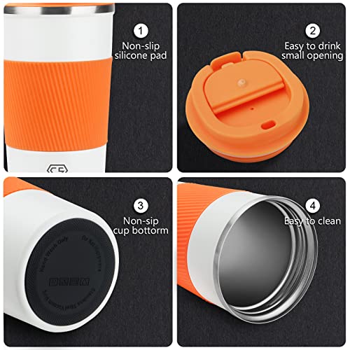 CS COSDDI Thermobecher- Isolierbecher, Edelstahl Travel Mug, 13oz/380ml Vakuum auslaufsicher Reisebecher mit Deckel, Autobecher… – Ansicht 3