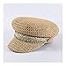 Produktbild Caps-Handgestrickte Frauen Stroh Caps Gürtel Breathschirmmütze (Color : Camel)