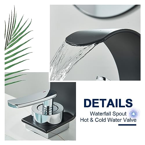 Robinet d'eau cascade haut de gamme mitigeur noir fini nickel brossé - 6