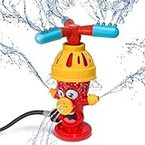 Gartenxks Water Hydrant Sprinkler Toys for Kids, Outdoor Water Play Children Toys with Rotating Spray Nozzles Attaches to Garden Hose for Toddlers Kids Summer Backyard Garden Lawn Outdoor Activities