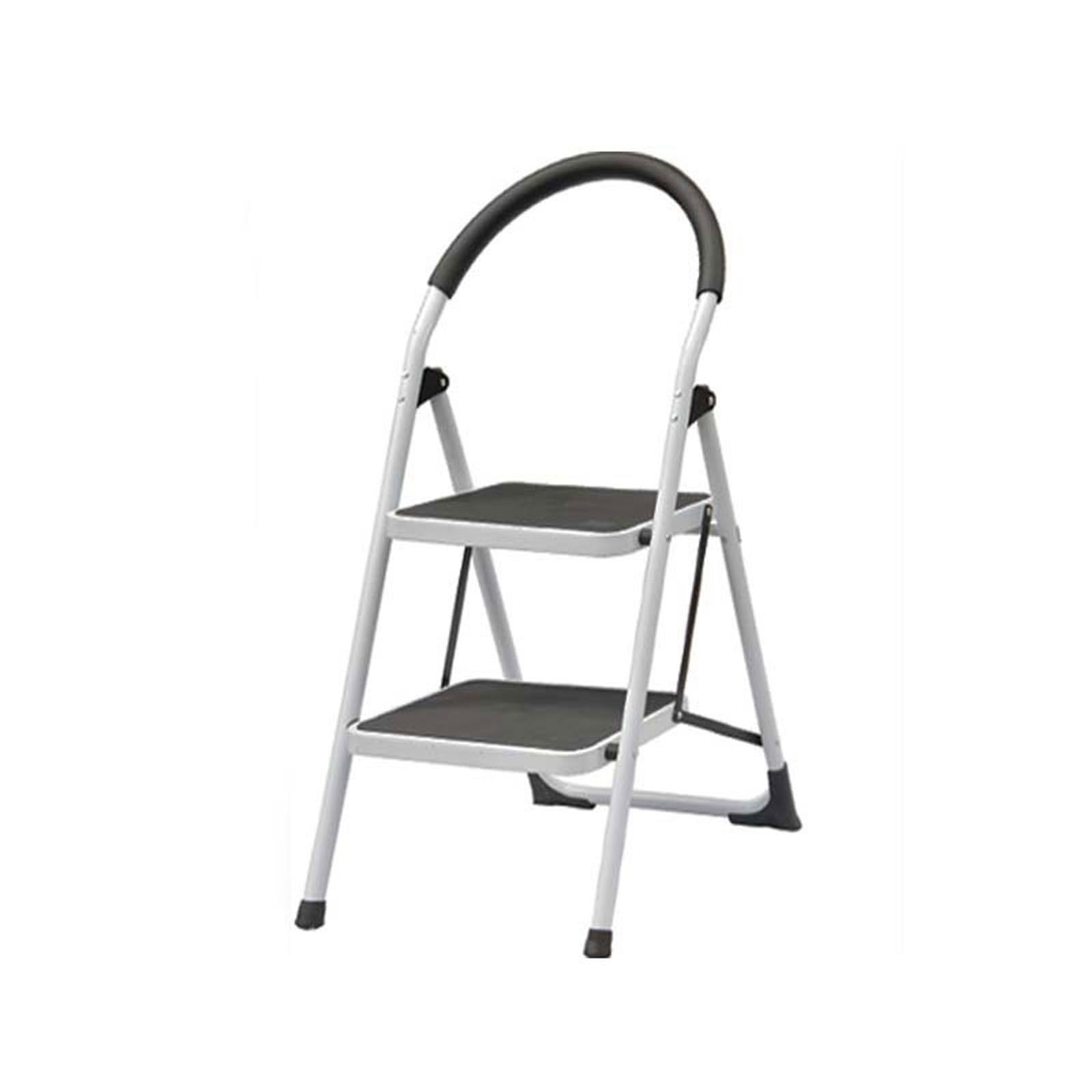 Taburete plegable para alcanzar objetos altos con peldaño ensanchado